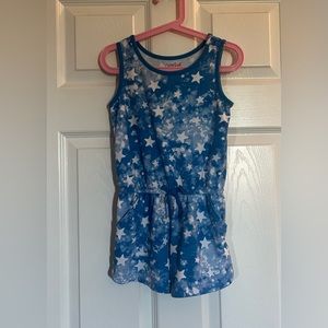 Cat & Jack Girls Romper | Size 6/6X | Blue w/ White Stars